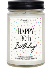 Happy 30th Birthday Candle