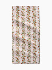 Floral Fall Stripe Bar Towel