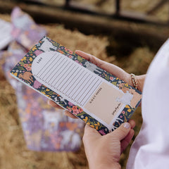 Goat Folk Floral 4x8.5 Market List Notepad