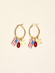 Hoop Earrings–American Honey