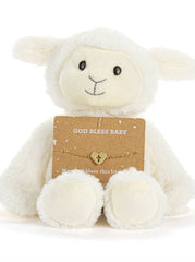 God Bless Baby Lamb + Bracelet