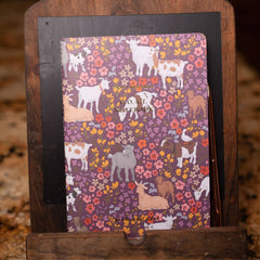 Goats & Flowers Stitched Notebook