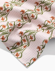Floral Fall Stripe Bar Towel