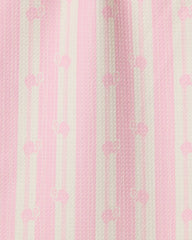 Flamingo Stripe Pink Bar Towel