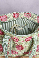 Mint Quilted Tote