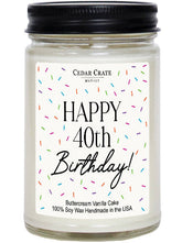 Happy 40th Birthday Candle