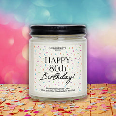 Happy 80th Birthday Candle