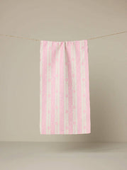 Flamingo Stripe Pink Bar Towel