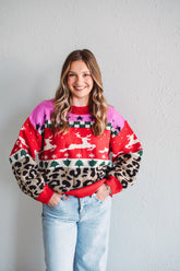 Holiday Leopard Knit