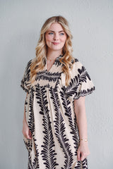 Palmline Black Dress