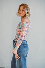 Peach Mesh Bodysuit