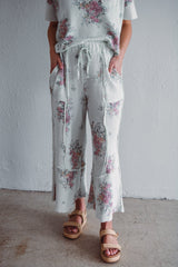 Floral Waffle Pants