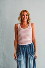 Pearl Stripe Reversible Tank Top