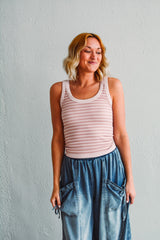 Pearl Stripe Reversible Tank Top