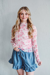 Cottage Bloom Mesh Top