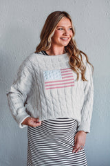Freedom Flag Cable Knit
