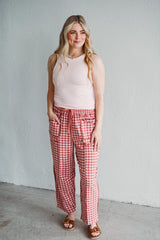 Pink Gingham Pants