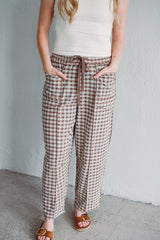 Mocha Gingham Pants