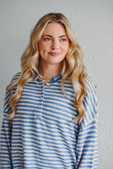 Azure Stripe Pullover