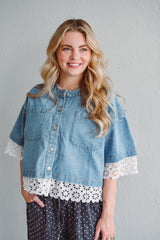 Esther Lace Denim Jacket