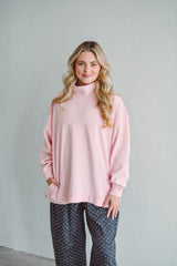 Charlie Blush Mock Neck