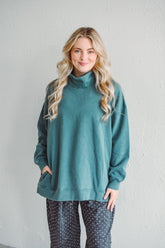 Charlie Teal Mock Neck