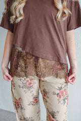 Sienna Asymetrical Lace Top