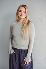 Sage Textured Knit Top
