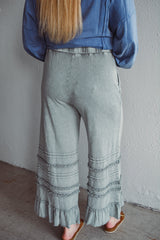 Hannah Ruffle Wide Leg