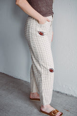 Football Gingham Barrel Pant