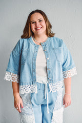 Esther Lace Denim Jacket