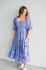 Powder Blue & Blooms Dress