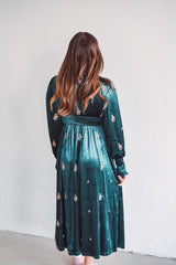 Garden Grace Velvet Dress