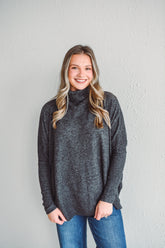 Holly Black Brushed Sweater