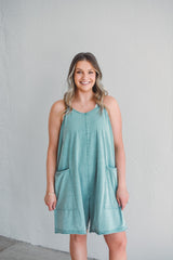 Mavin Mineral Teal Romper