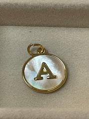 Initial Charm White Circle