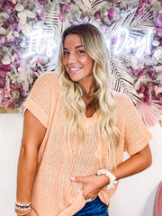Peach Sweater Top