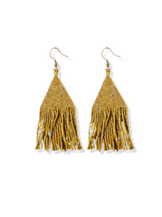 Ink & Alloy Citron Fringe Earrings