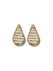 Ink & Alloy Zoe Gold Striped Earrings