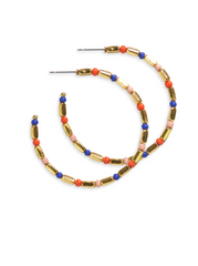 Ink & Alloy Mix Beaded Hoops