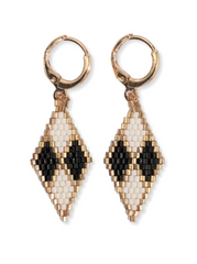 Ink & Alloy Mini Gold Pattern Earrings