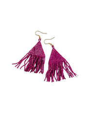 Ink and Alloy Magenta Earrings