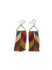 Ink and Alloy Chevron Earrings