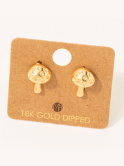 Golden Mushroom Studs