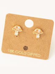 Gold Rhinestone Mushroom