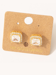 Golden Square Studs
