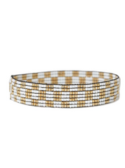 Ink & Alloy Gold Checkered Bracelet