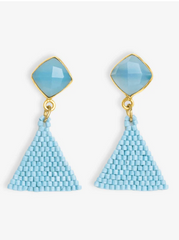 Ink & Alloy Triangle Drop Earrings