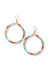 Ink & Alloy Mixed Bead Hoops