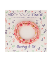 Pink Floral Mommy & Me Bracelets